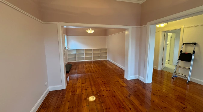 empty and cleaning house interior